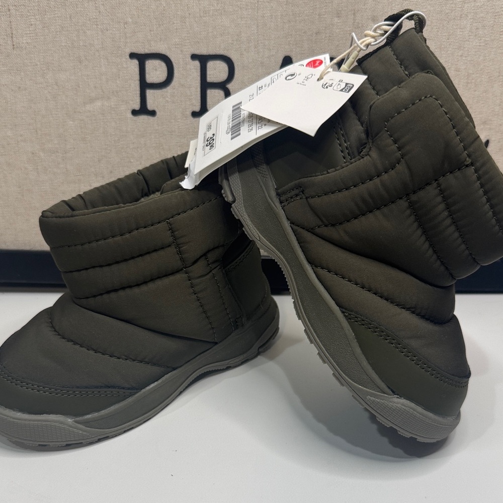 Zara Khaki Quilted Boots